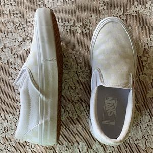 White Checkered Vans Pro Slip On